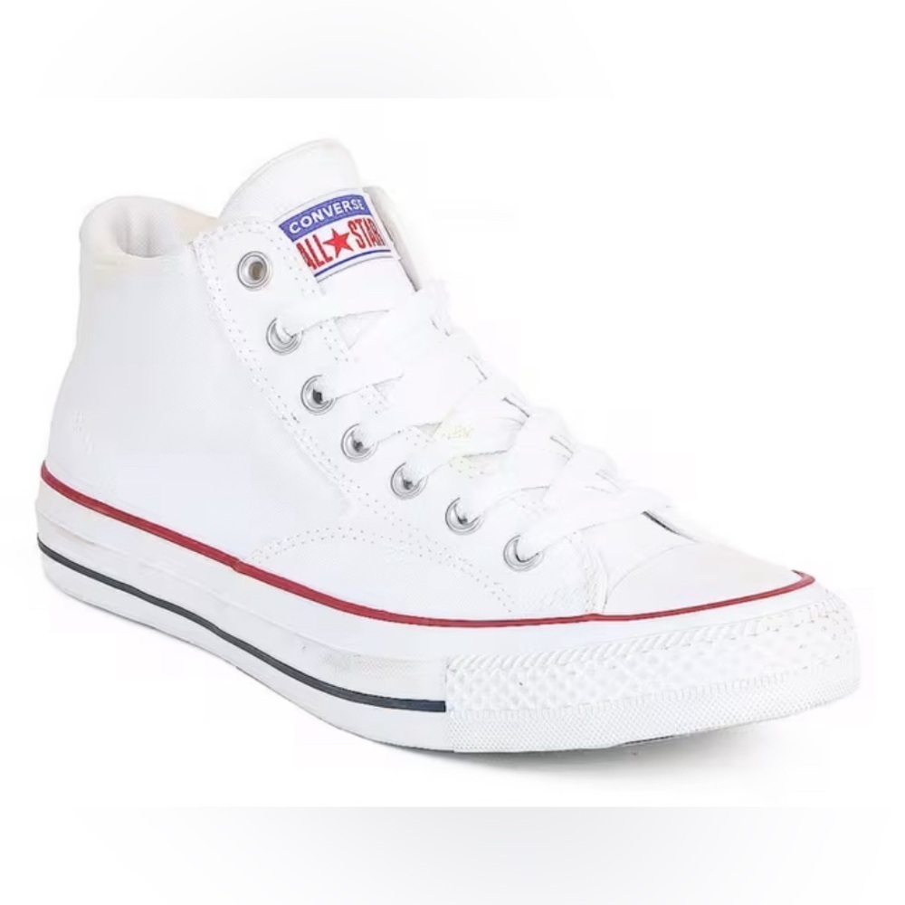 Converse Classic All Star White High-Tops with Red Accents, Men’s Size 12, NEW